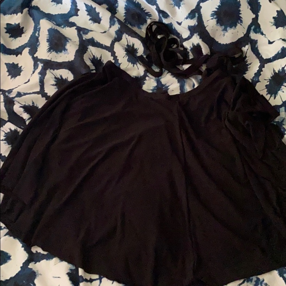 Black wrap beach cover/mini skirt